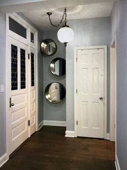 Set Of 3 Round Metal Framed Mirrors