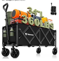 Hikemoon Folding Wagon Cart 360LBS Capacity
