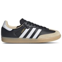 Adidas Samba Sneakers In Black And White With Gum Rubber Outside