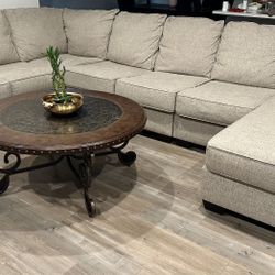 Ashley Fabric Sectional Sofa – Disassemblable, Pickup Only