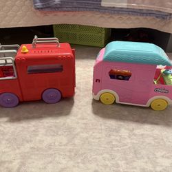 Barbie Chelsea Fire Truck And Camper Set