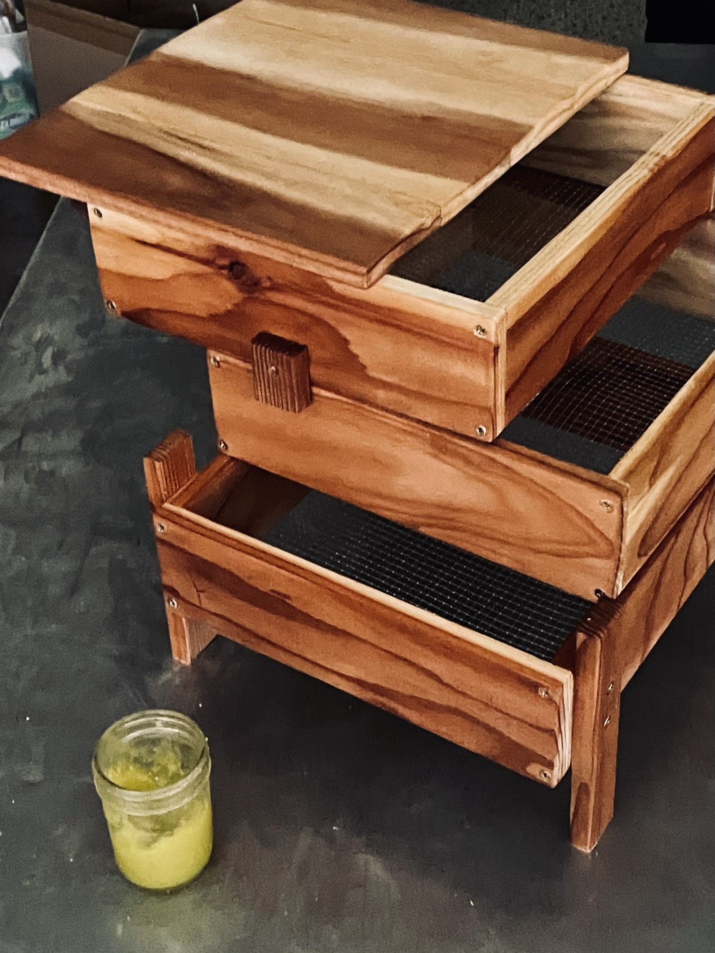 Indoor / Outdoor Vermiculture Compost Bins Redwood & Handmade for Sale