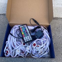 50FT Outdoor RGB Lights,Waterproof Smart LED Eaves Lights with Remote Control,for Christmas and All Holiday Decor