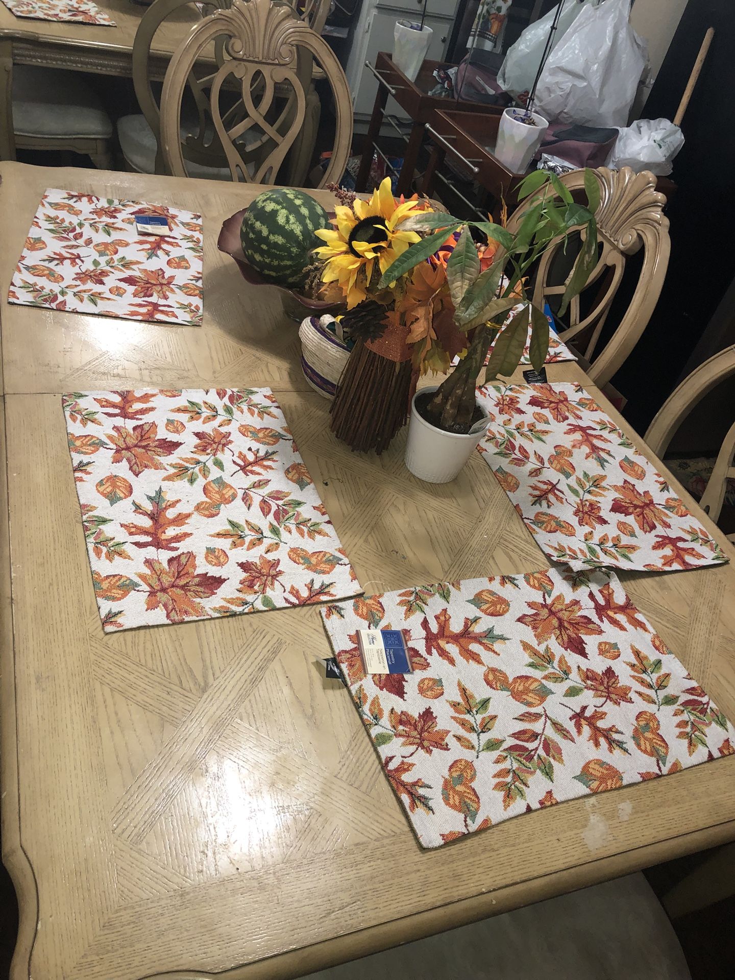 Dinner Table Rectangle Light Brown 