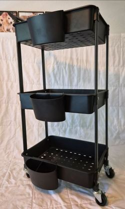 3-Shelf Rolling Cart