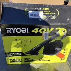 RYOBI 40 V Cordless Vacuum Mulcher 