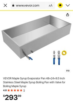 VEVOR Stainless Steel Maple Syrup Evaporator Pan