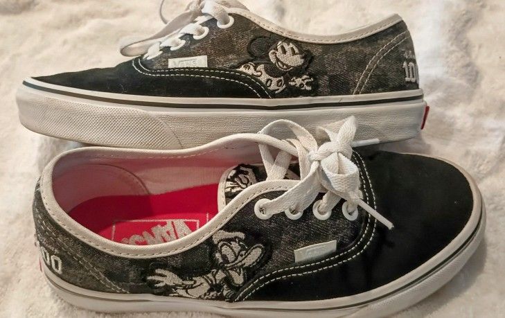 Mickey Mouse 100 Yr Anniversary Vans Size 6 Womens