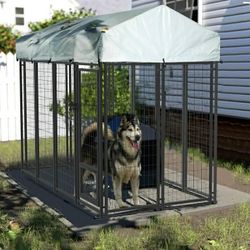 8x4x6 FT Heavy Duty Large Dog Kennel Playpen Outdoor with Secure Lock