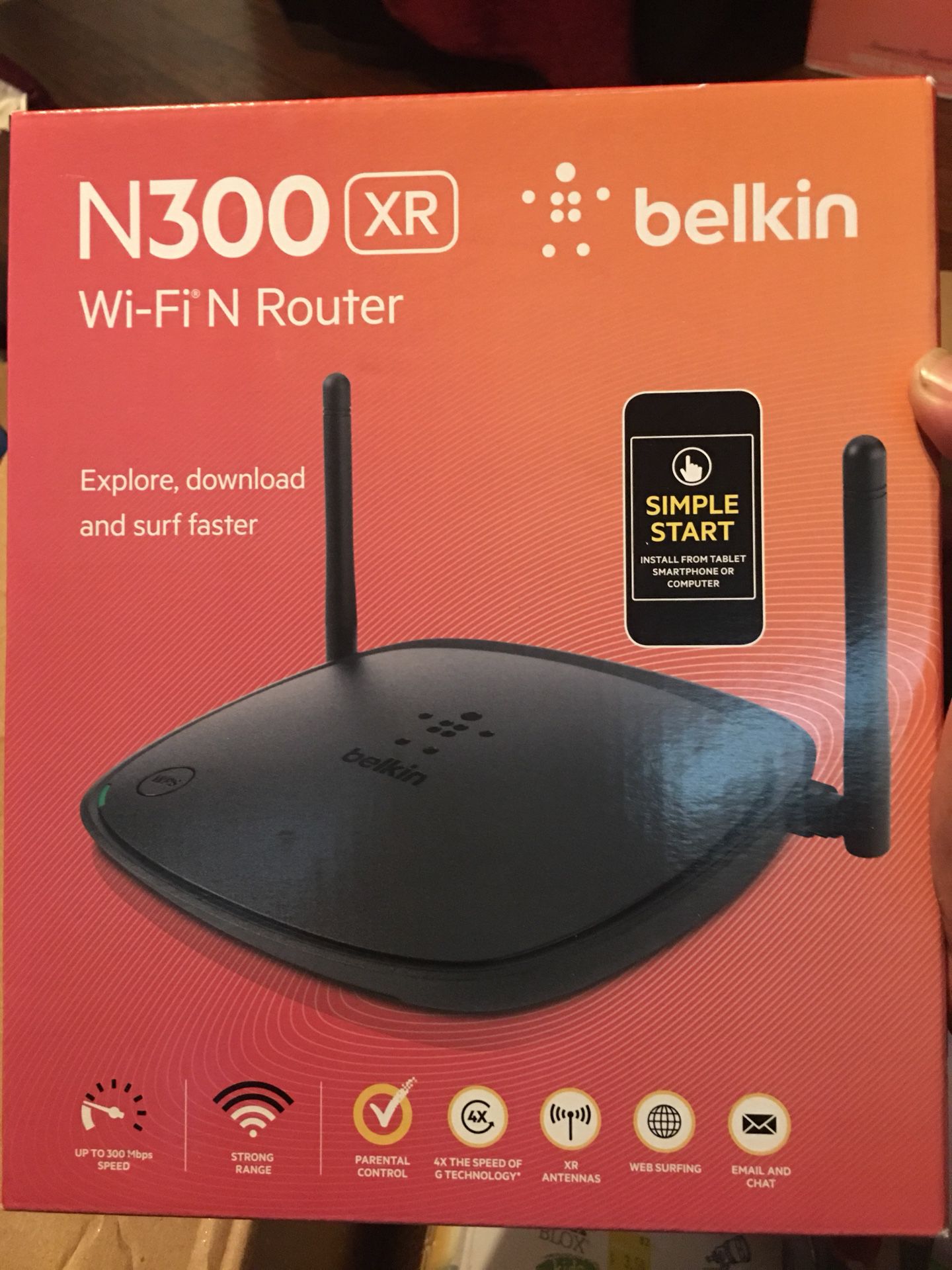 Belkin N300 External Antenna Wi-Fi Router (F9K1007)