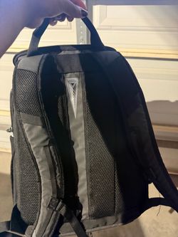 Gray and Black Backpack with Mesh Back Panel