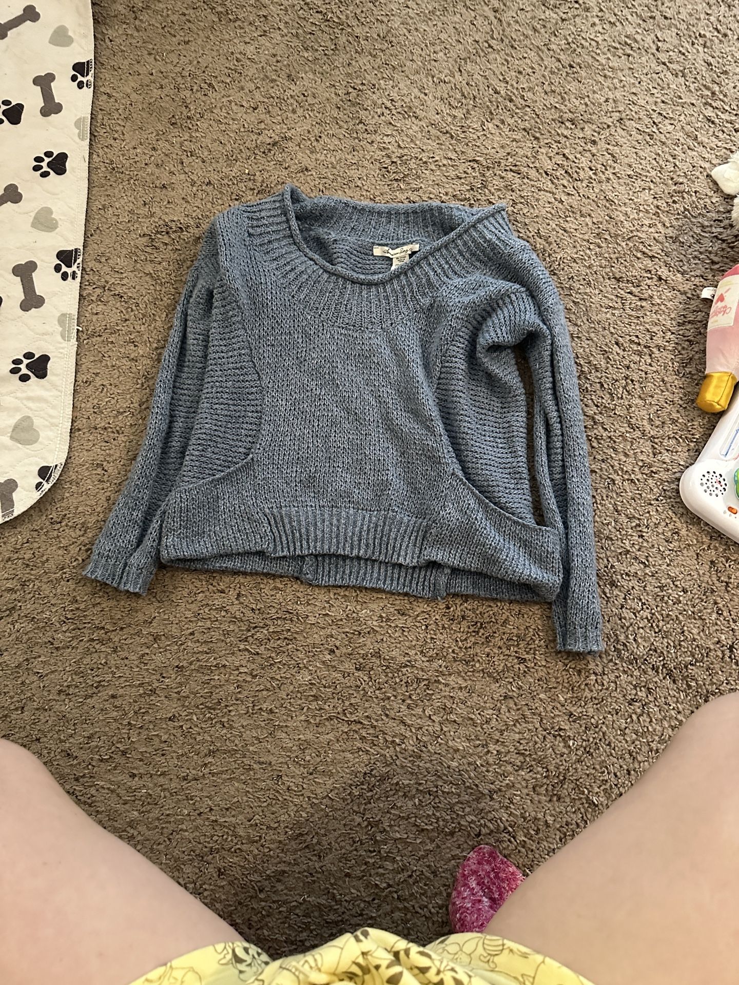 American Rag Blue Cropped Sweater
