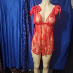 New red Lingerie Size Large