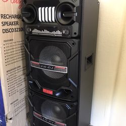 Rechargeable Speaker System - Double 10” Woofer 