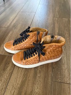 Calzoleria Toscana Italian woven leather high top sneakers - YES THEY ARE AVAILABLE