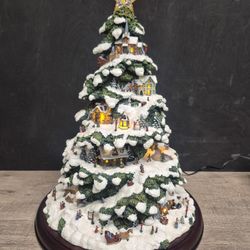 Thomas Kinkade Village Christmas Tree Lighted 15" Bradford Exchange 2004. Its Available, See Below.