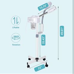 Professional 2 in 1 Facial Steamer for Face Deep Cleaning Ozone Face Steamer with 5X Magnifying Lamp Hot Mist Function And 