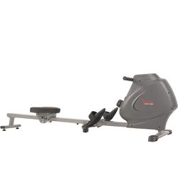 Sunny Health & Fitness Magnetic Rowing Machine Rower, LCD Monitor with Bottle Holder 