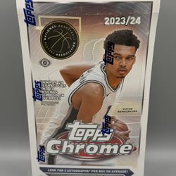 2023-24 Topps Chrome Basketball Hobby Box NEW/SEALED