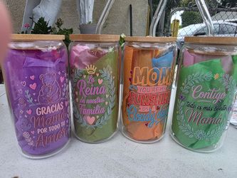 Mom 16oz glass Tumblers