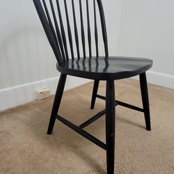 Windsor Style Dining Chair, Black