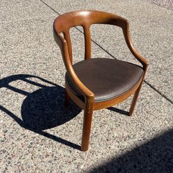 Teak Wood/leather Chair