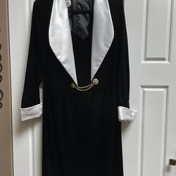 Beautiful Tuxedo style Velvet Dress Size 14
