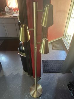 Vintage Brass Multi-light Floor Lamp