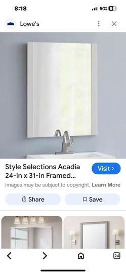 Bathroom Mirror ( White )
