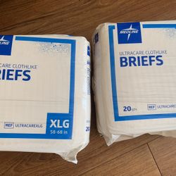 Medine Ultracare Cloth like Briefs XL Each 5$ I have 6 Packs 