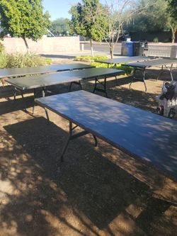 5,,,,,8 ft industrial  aluminum  folding table, heavy Duty I ASK  $500.00 for all 5 or BEST Offer