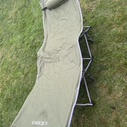 Folding Camping Cot, Sleeping Cot for Adults with Carry Bag, Weight Capacity, Slanted Head, Side Pocket, Heavy Duty Portable Camping Bed for Kids, Bea