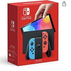 Nintendo Switch – OLED Model w/ Neon Red & Neon Blue Joy-Con