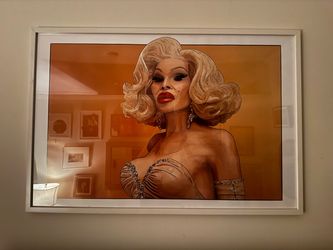 Amanda Lepore-Inspired Framed Digital Artwork — 37” × 25”