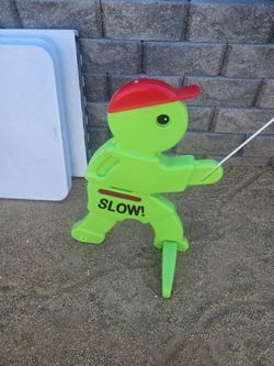Slow Down Turtle Yard Safety Sign