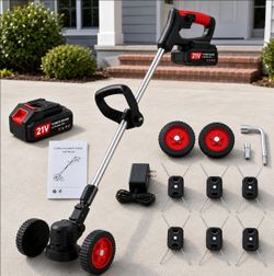21V Cordless Lawn Trimmer with Accessories