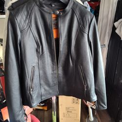 Women's Motorcycle Leather Jacket Size XXL Brand New First Manufacturing Brand Special Deal $200 Original Price $400