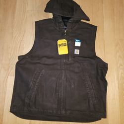 Carhartt vest hoodie jacket workwear brand new brown contractors choice $85/each 