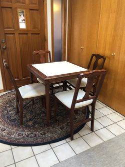 Wood Folding Table Chairs