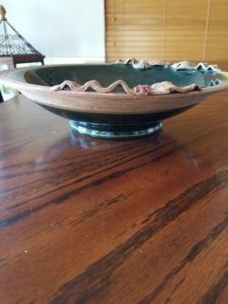 Hunter green vintage Ceramic bowl from Marshall field's