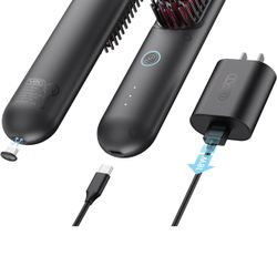 TYMO Cordless Hair Straightener Brush - Porta