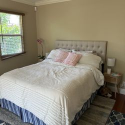 Queen Bed - Frame, Headboard And Mattress