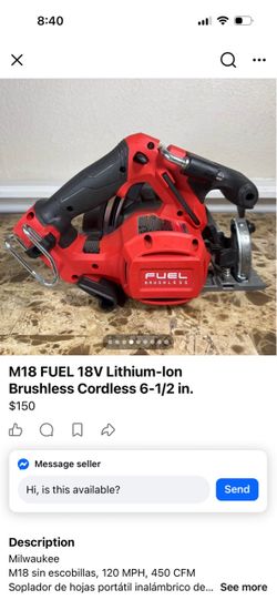 Serrucho ms12 de pila Milwaukee buenas condiciones. $$110