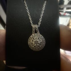 Sterling Silver & Diamond Necklace 