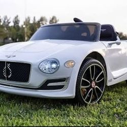 ⚪️⚪️!!BRAND NEW 12V LUXURY REMOTE CONTROL Electric Kid Ride On Car Power Wheels Bentley EXP12 with LED lights, scissors doors, USB, Mp3 And 