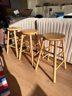 Wooden bar stools
