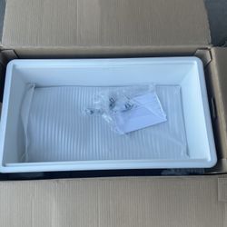 KOHLER Billings 32.5 in. Undermount Single Bowl Granite Composite Kitchen Sink in Matte White 