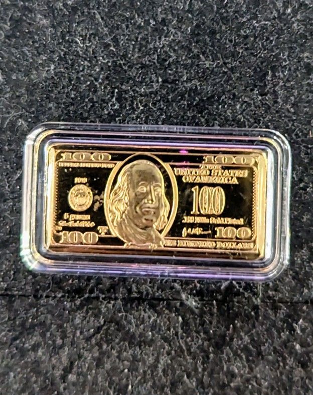 5 Gram 100 Mill Gold Buffalo Bullion Bars .999