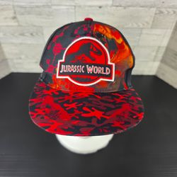 Jurassic Park Kids Youth Red Camo Baseball Cap Snapback vintage