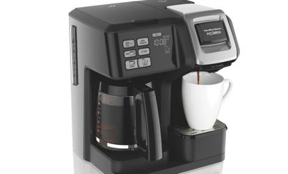 Hamilton FlexBrew Programmable Single Serve Pod to 12 Cup Coffee Maker, Black